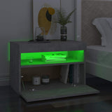 Vidaxl nachtkastje met led-verlichting 60x35x40 cm betongrijs