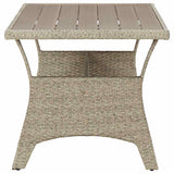Vidaxl tuintafel 120x70x66 cm poly rattan grijs