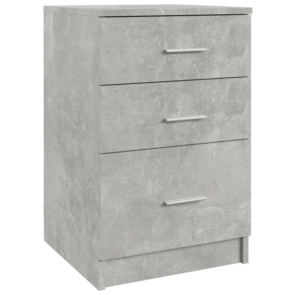 Vidaxl nachtkastje 40x40x63 cm bewerkt hout betongrijs