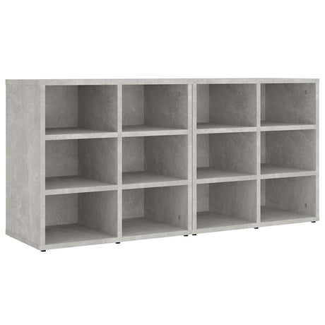 Vidaxl schoenenkasten 2 st 52,5x30x50 cm betongrijs