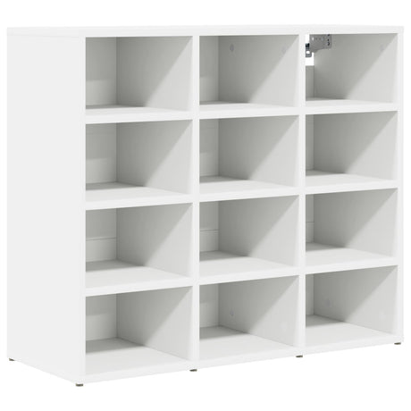Vidaxl schoenenkast met plank wit 77,5 x 30 x 67 cm bewerkt hout