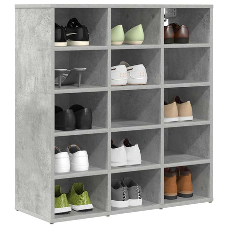 Vidaxl schoenenkast betongrijs 77,5 x 30 x 83,5 cm bewerkt hout
