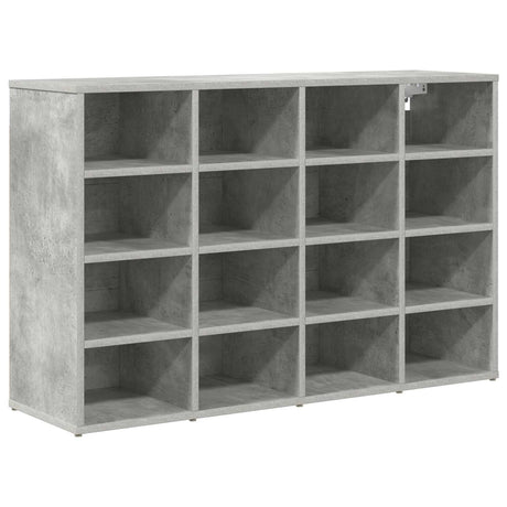 Vidaxl schoenenkast met plank betongrijs 103 x 30 x 67 cm bewerkt hout