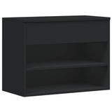 Vidaxl schoenenbank 60x30x45 cm bewerkt hout zwart