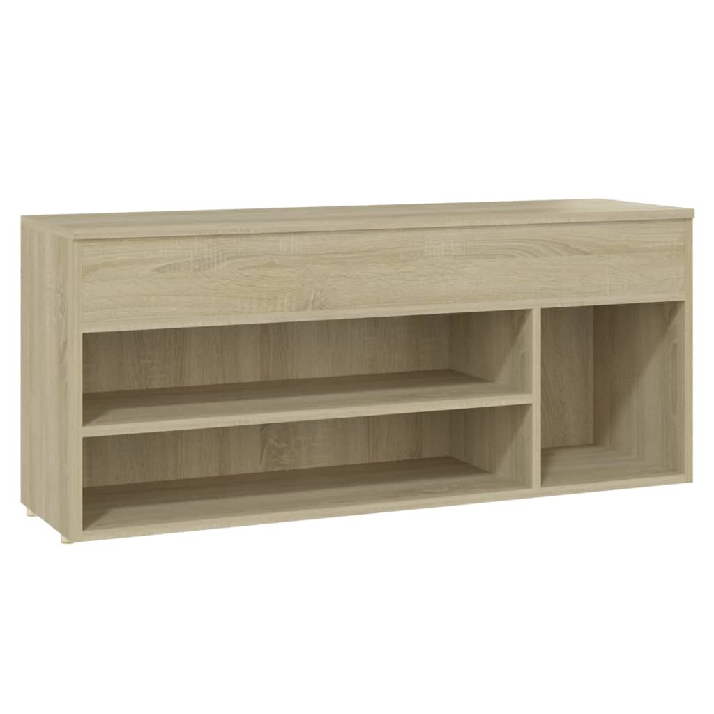 Vidaxl schoenbank 105x30x45 cm bewerkt hout sonoma eikenkleurig