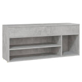 Vidaxl schoenenbank 105x30x45 cm bewerkt hout betongrijs