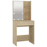 Vidaxl kaptafel met led-verlichting 60x40x140 cm sonoma eikenkleurig
