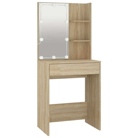 Vidaxl kaptafel met led-verlichting 60x40x140 cm sonoma eikenkleurig
