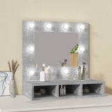Vidaxl spiegelkast met led-verlichting 60x31,5x62 cm betongrijs