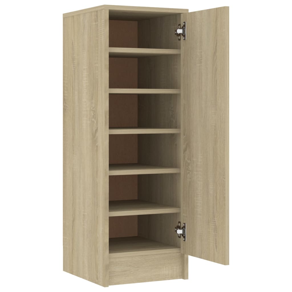 Vidaxl schoenenkast 32x35x92 cm bewerkt hout sonoma eikenkleurig