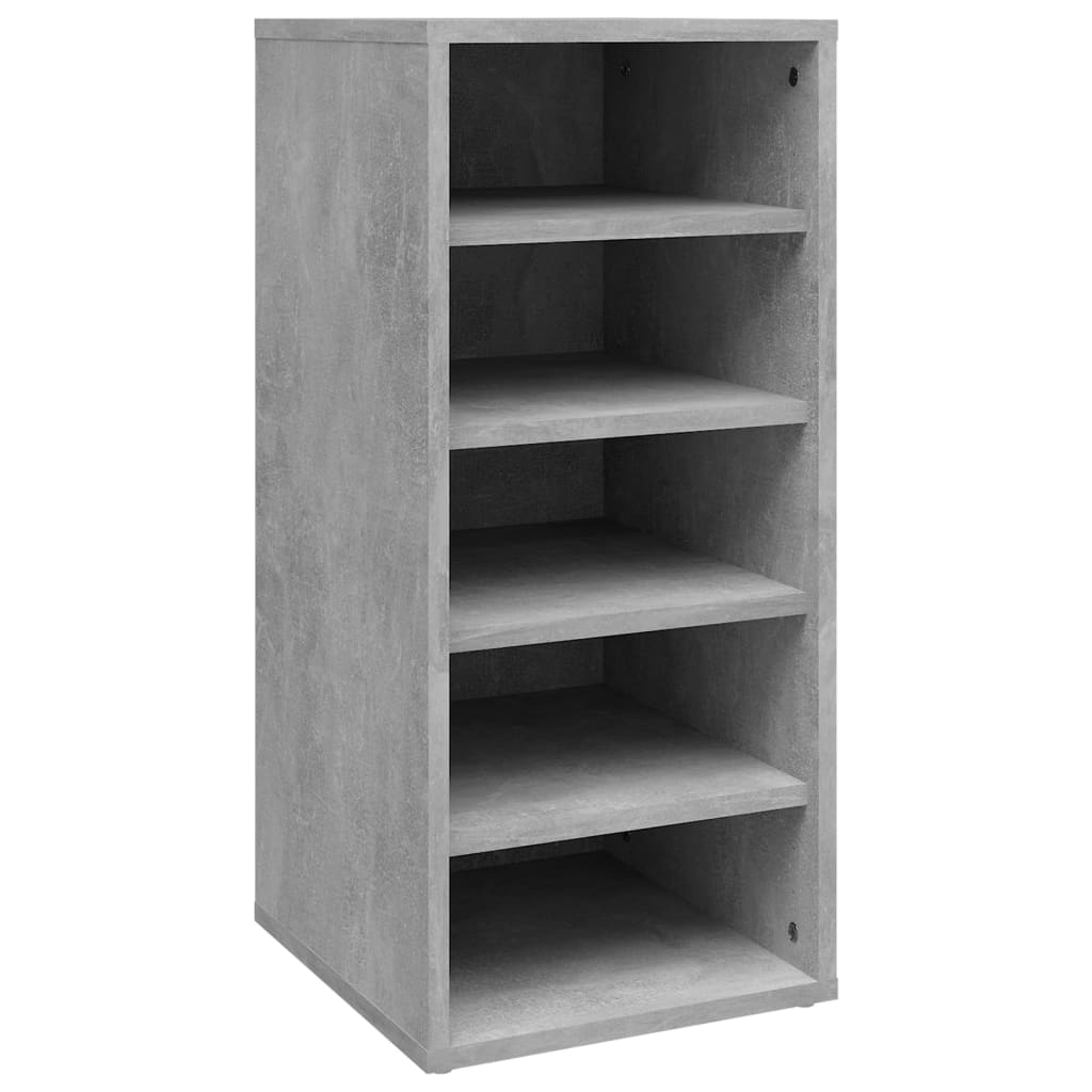 Vidaxl schoenenkast 31,5x35x70 cm bewerkt hout betongrijs