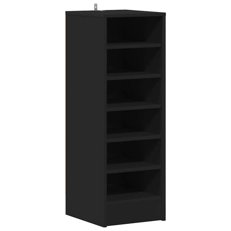 Vidaxl schoenenkast 31,5x35x90 cm bewerkt hout zwart