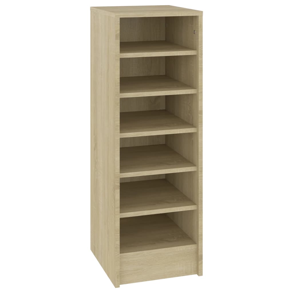 Vidaxl schoenenkast 31,5x35x90 cm bewerkt hout sonoma eikenkleurig