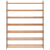 Vidaxl schoenenrek 90x24x117 cm bewerkt hout bruin