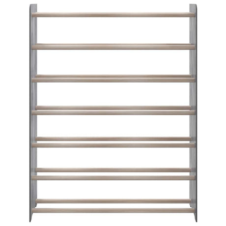 Vidaxl schoenenrek 90x24x117 cm bewerkt hout grijs