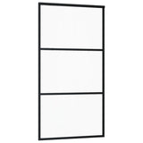 VidaXL Schuifdeur met beslag 102x205 cm aluminium en ESG-glas