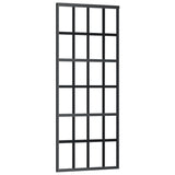 Vidaxl schuifdeur met beslag 76x205 cm aluminium en esg-glas