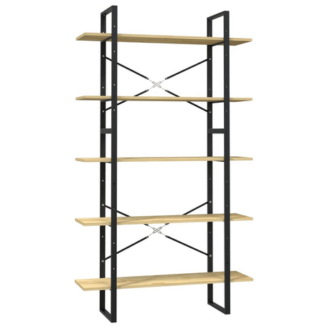Vidaxl boekenkast met 5 schappen 100x30x175 cm massief grenenhout