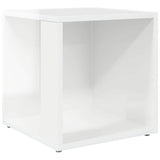 Vidaxl bijzettafel 33x33x34,5 cm spaanplaat hoogglans wit