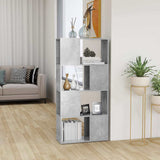 Vidaxl boekenkast kamerscherm 60x24x124,5 cm betongrijs