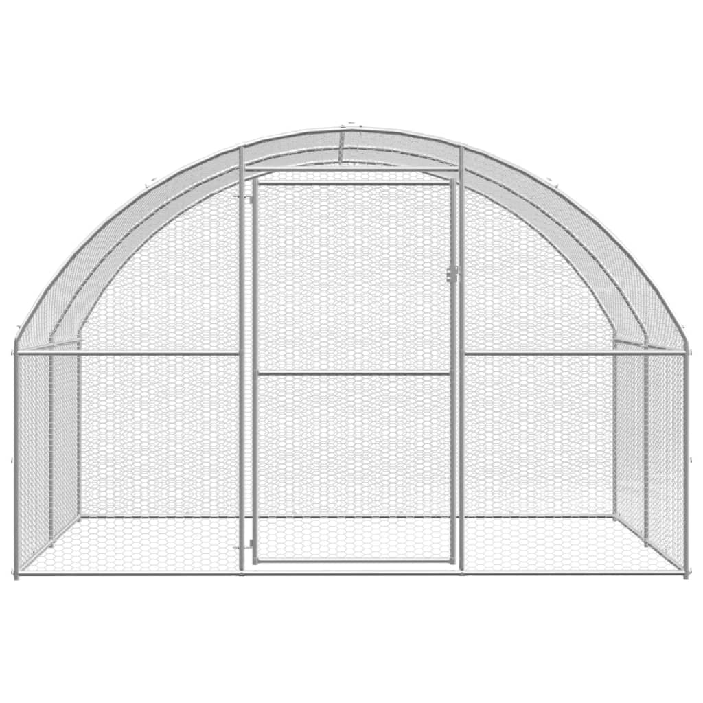 Vidaxl kippenren 3x2x2 m gegalvaniseerd staal