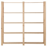 Vidaxl opbergrek 5-laags 170x28,5x170 cm massief grenenhout