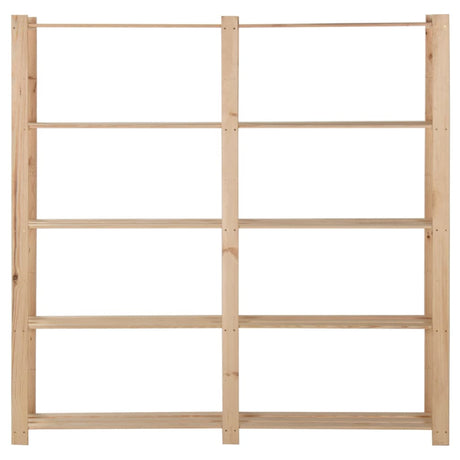 Vidaxl opbergrek 5-laags 170x28,5x170 cm massief grenenhout