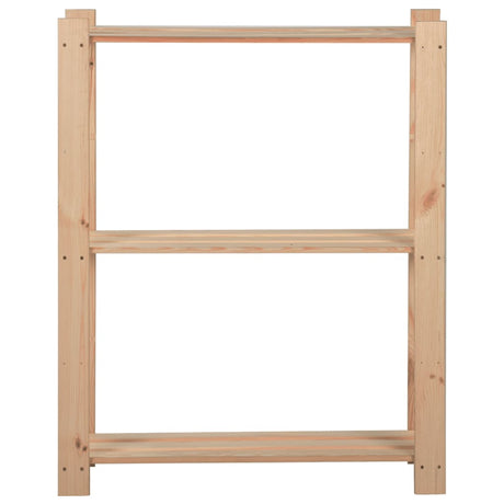 Vidaxl opbergrek 3-laags 60x28,5x90 cm massief grenenhout