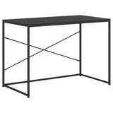 Vidaxl computerbureau 110x60x70 cm bewerkt hout zwart