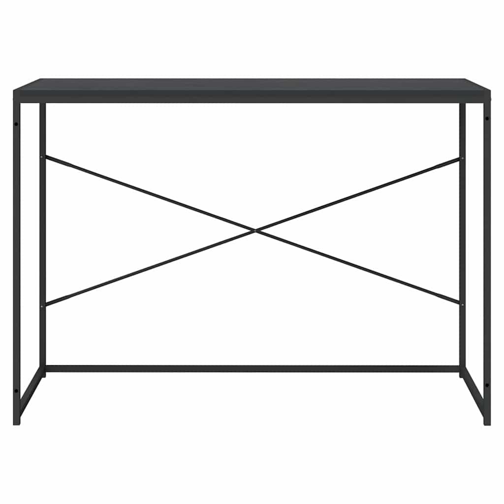 Vidaxl computerbureau 110x60x70 cm bewerkt hout zwart