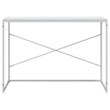 Vidaxl computerbureau 110x60x70 cm bewerkt hout wit