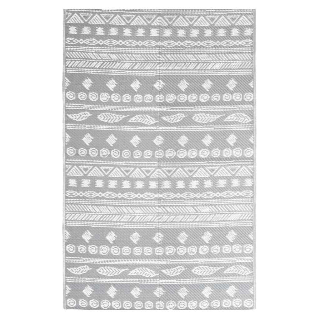 Vidaxl buitenkleed arakil 120x180 cm polypropeen grijs
