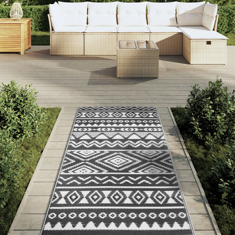 Vidaxl buitenkleed arakil 80x250 cm polypropeen zwart