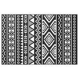 Vidaxl buitenkleed arakil 120x180 cm polypropeen zwart