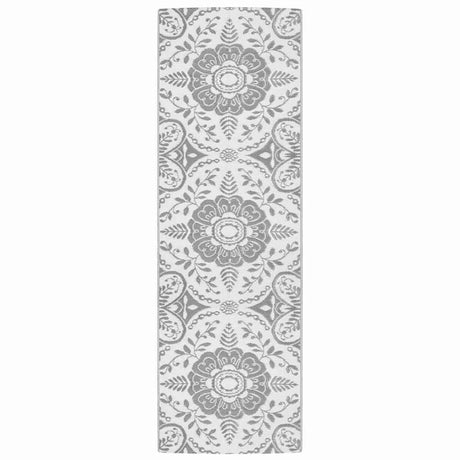 Vidaxl buitenkleed arakil 80x250 cm polypropeen lichtgrijs