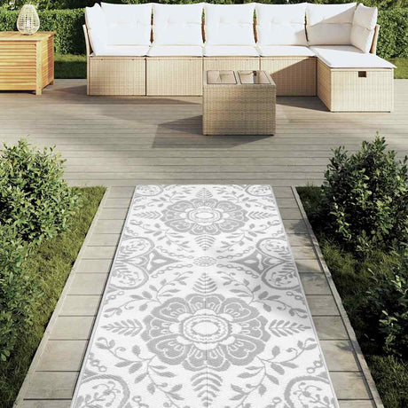 Vidaxl buitenkleed arakil 80x250 cm polypropeen lichtgrijs