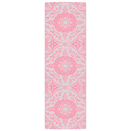 Vidaxl buitenkleed arakil 80x250 cm pp roze