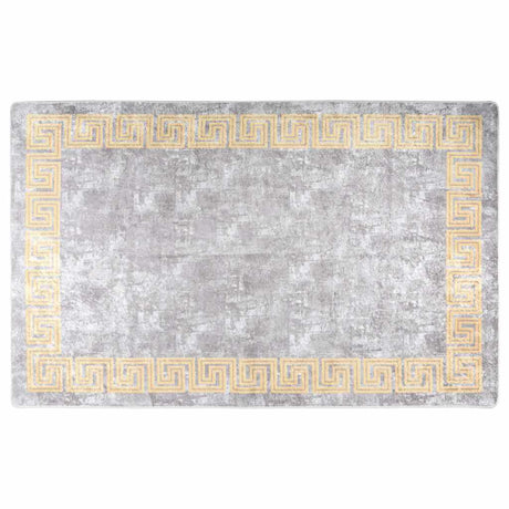 Vidaxl vloerkleed wasbaar anti-slip 160x230 cm grijs