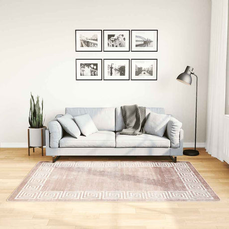Vidaxl vloerkleed wasbaar anti-slip 120x180 cm beige