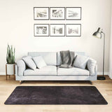 Vidaxl vloerkleed wasbaar anti-slip 80x150 cm antracietkleurig