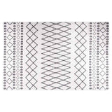 Vidaxl vloerkleed wasbaar anti-slip 80x150 cm zwart en wit