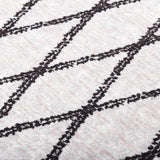 Vidaxl vloerkleed wasbaar anti-slip 80x300 cm zwart en wit