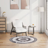 Vidaxl vloerkleed wasbaar anti-slip ø120 cm meerkleurig