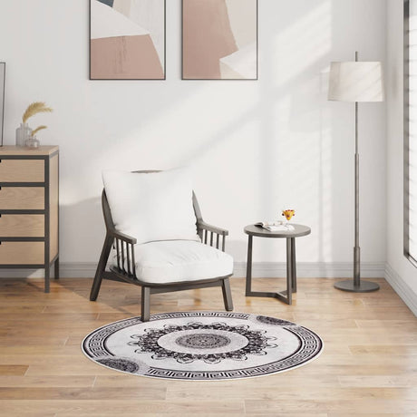 Vidaxl vloerkleed wasbaar anti-slip ø120 cm meerkleurig