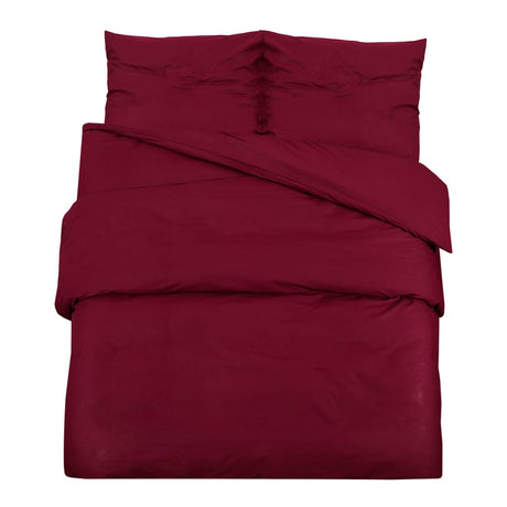 VidaXL Dekbedovertrekset lichtgewicht 240x220 cm microvezel bordeaux