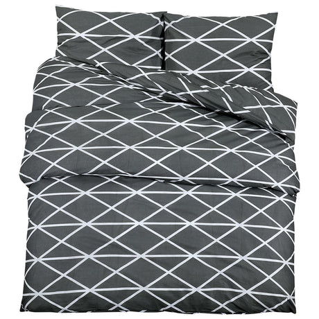 Vidaxl dekbedovertrekset 200x220 cm katoen grijs