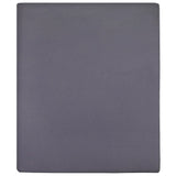 Vidaxl hoeslakens 2 st jersey 180x200 cm katoen antracietkleurig