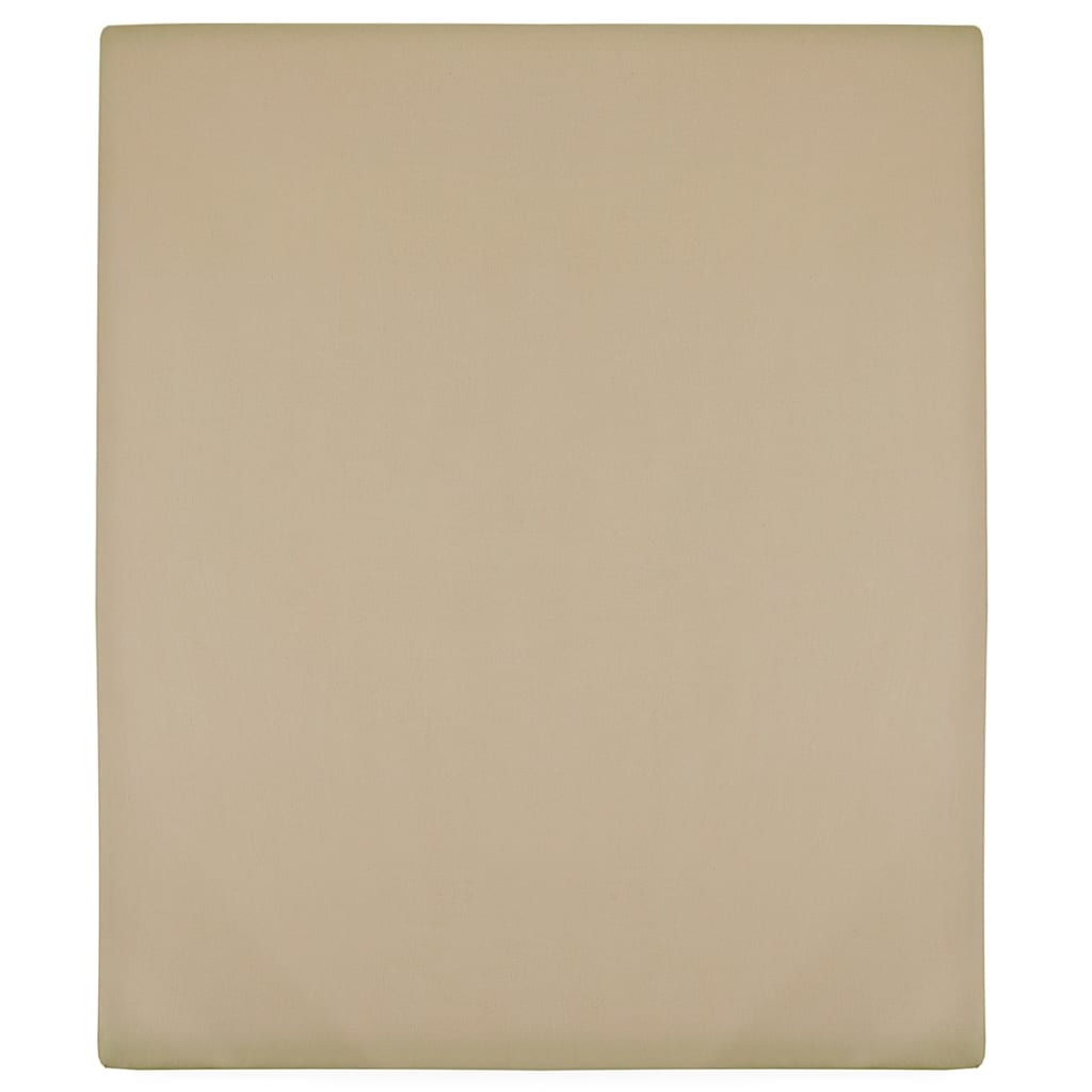 Vidaxl hoeslaken jersey 90x200 cm katoen taupe