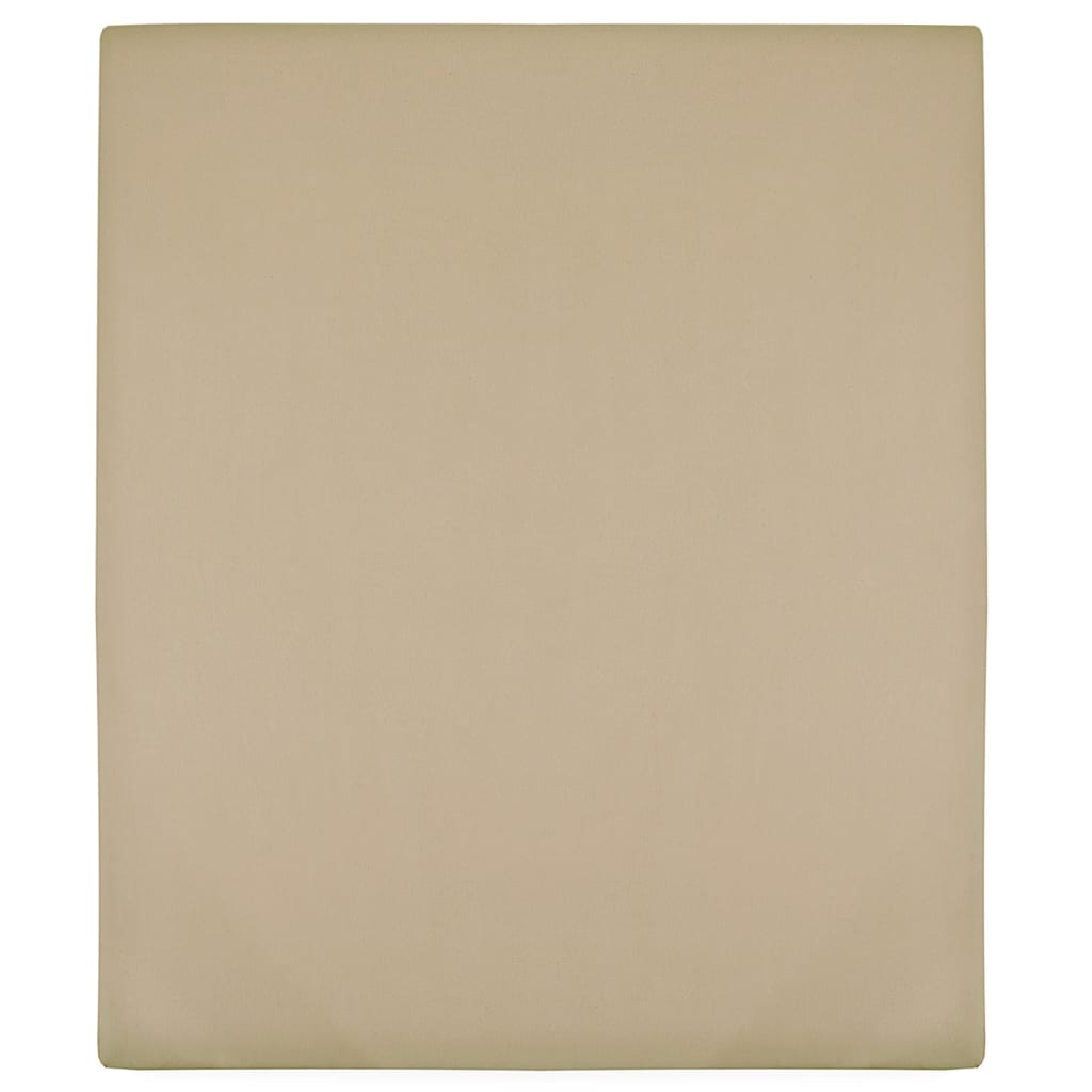 Vidaxl hoeslaken jersey 140x200 cm katoen taupe