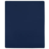 Vidaxl hoeslaken jersey 90x200 cm katoen marineblauw